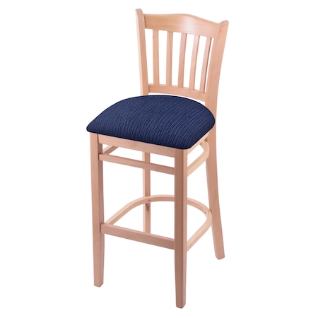 Holland Bar Stool Co 25" Counter Stool, Natural Finish, Graph Anchor Seat 312025Nat014